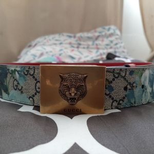 Gucci belt bloom tiger belt buckle